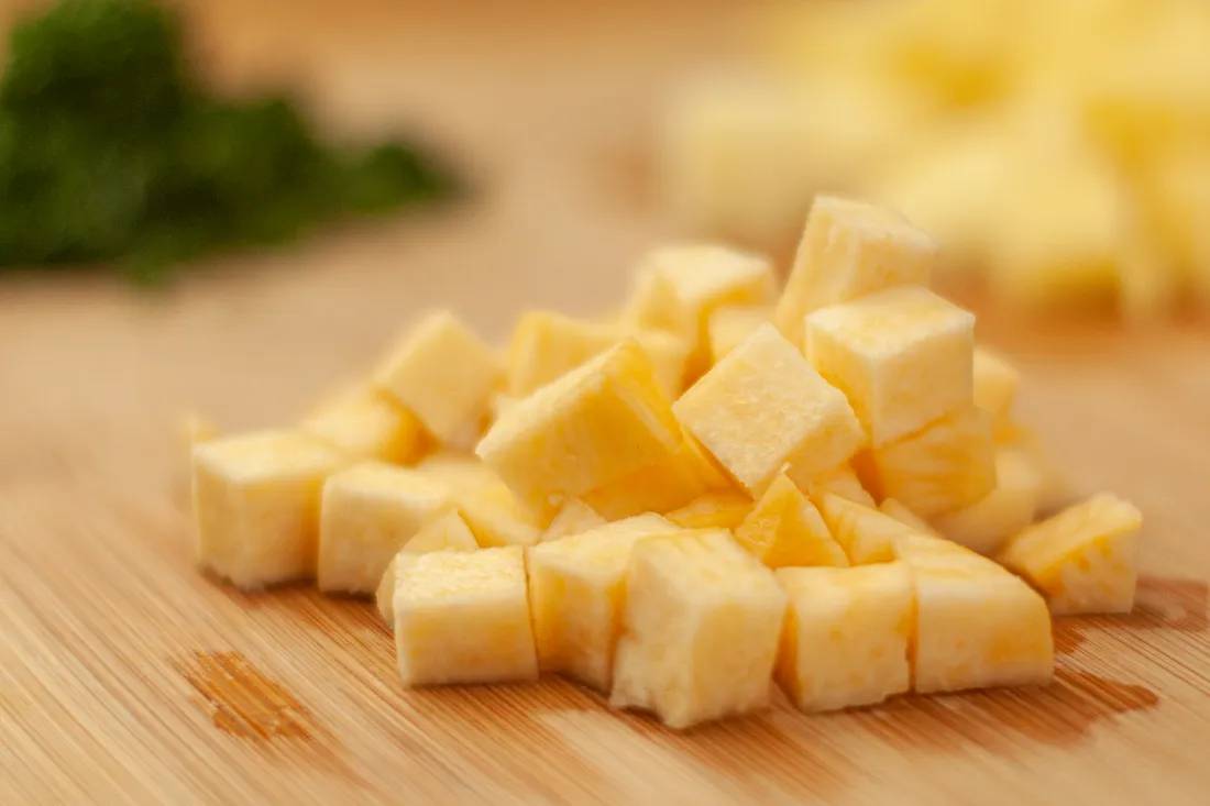 Репу нарезать кубиками