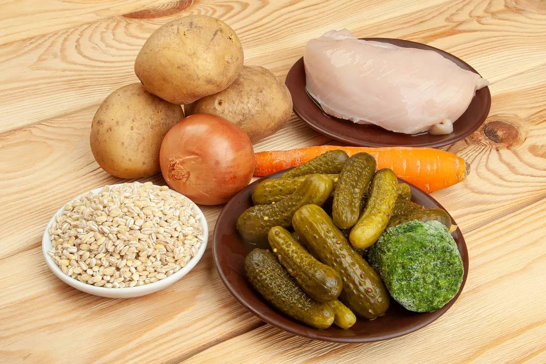 Рассольник с курицей — ингредиенты