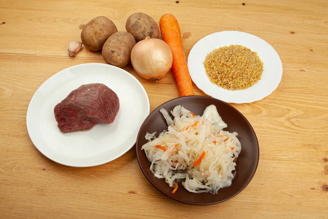 Щи из квашеной капусты по-уральски с булгуром — ингредиенты